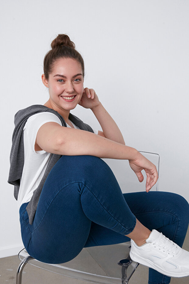 Denim Look Crop Jegging Leggings