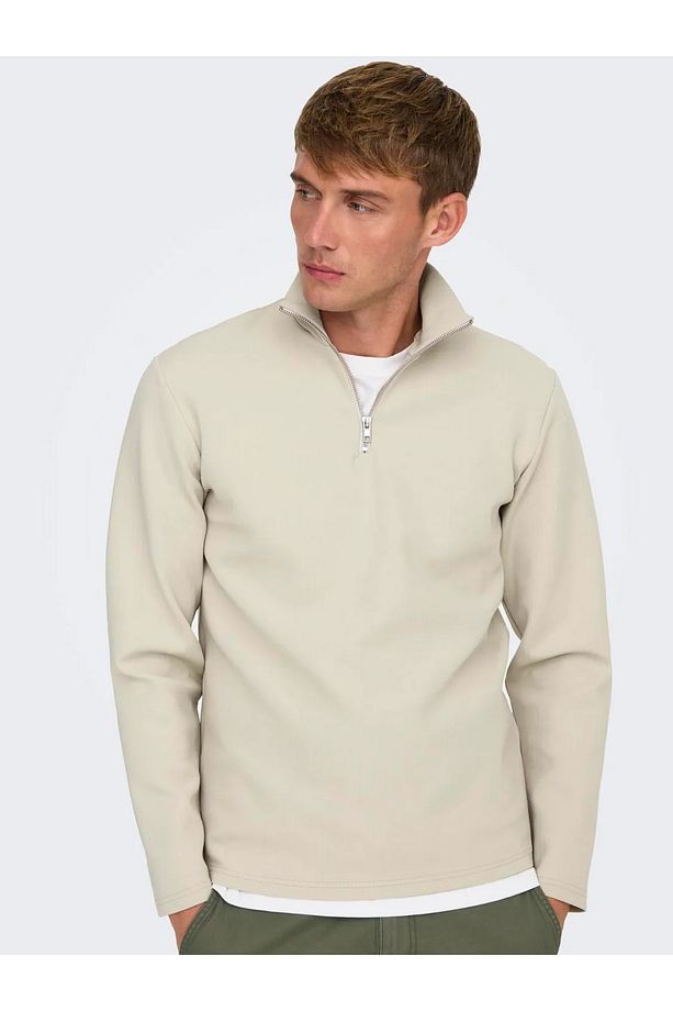 ONSLARS REG QUARTER ZIP HIGH NECK Only Sons Fermuarlı Sweat - 1