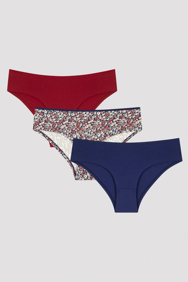 Multicolored 3-Piece Hipster Panties