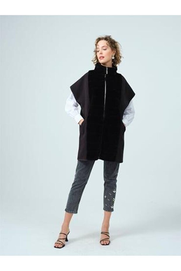 Kürk Detaylı Panço - 3