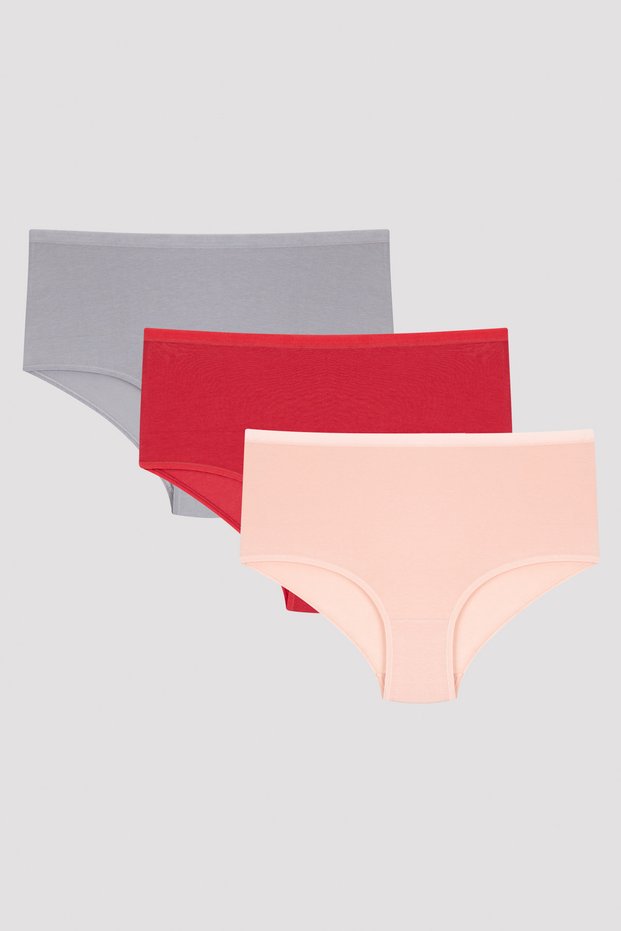 Hot Fall 3-Piece High Waist Multicolored Slip Panties