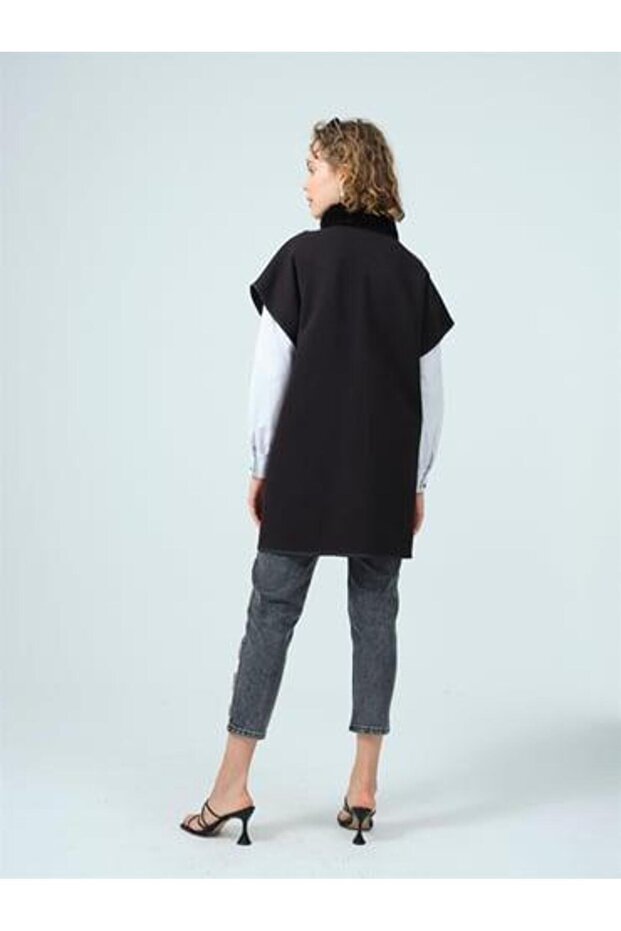 Kürk Detaylı Panço - 4