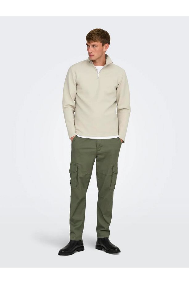 ONSLARS REG QUARTER ZIP HIGH NECK Only Sons Fermuarlı Sweat - 3