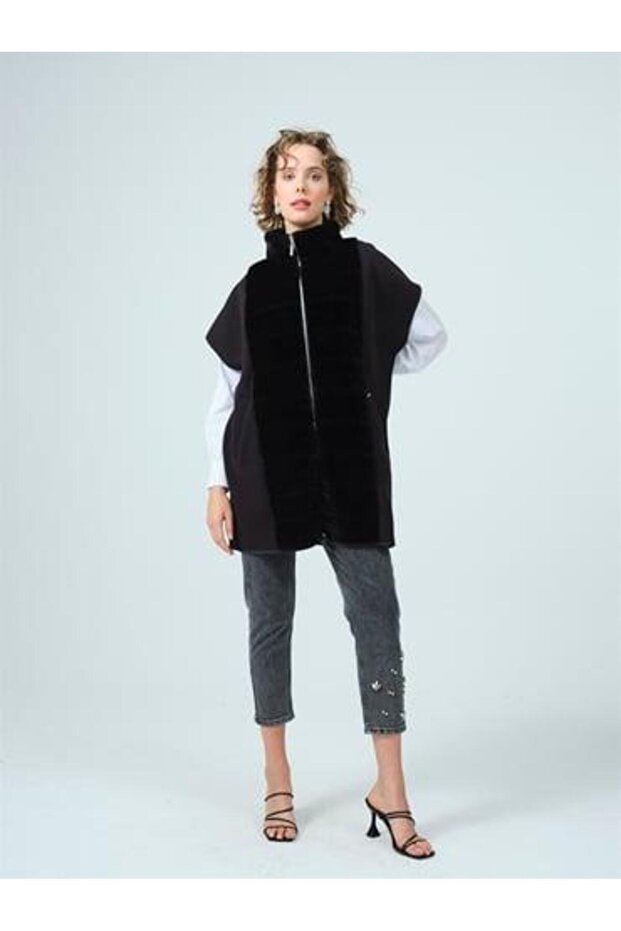 Kürk Detaylı Panço - 5