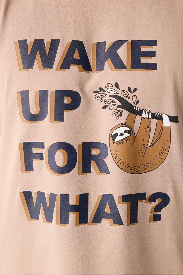 Wake Up Çok Renkli Pantolon Pijama Takımı - 4