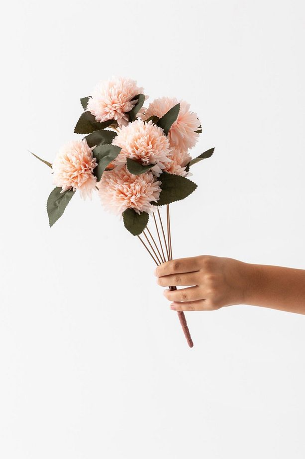 Yapay Kasımpatı Çiçeği Somon 40 Cm 7 Dal - 4