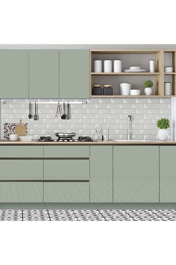 200-3261 Kendinden Yapışkanlı Mat Çağla Yeşil Folyo (45CM X 15MT) - 5