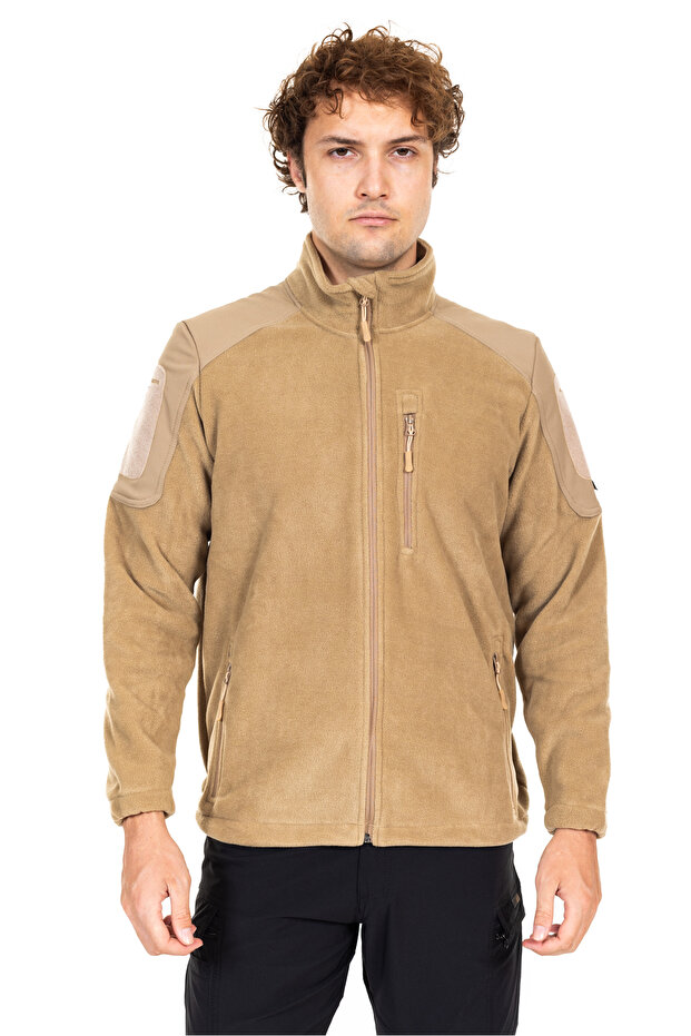 Fleece Coat Beige - 5