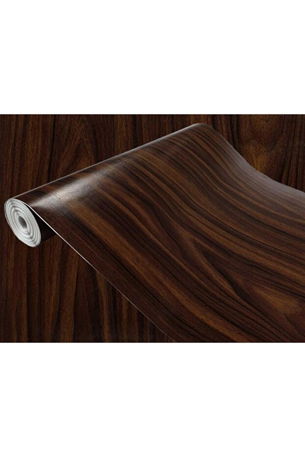 200-8046 Koyu Ceviz Ahşap Desen Yapışkanlı Folyo (67,5CM X 15MT) - 4