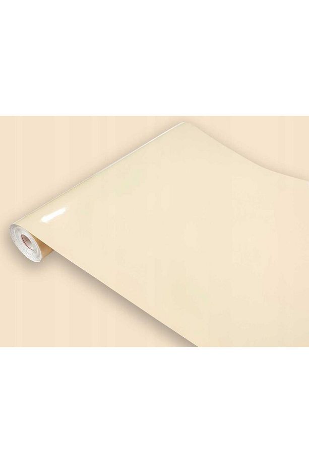 446-2214 Parlak Krem Kendinden Yapışkanlı Folyo (45CM X 2MT) - 1