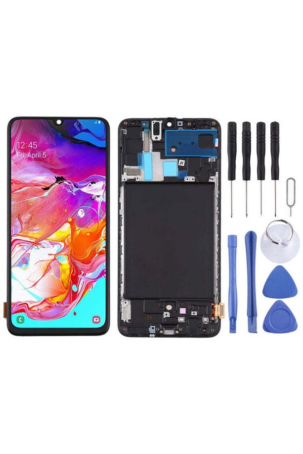. Galaxy A70 SM A705 LCD Ekran Siyah Çerçeveli OLED +Tamir Seti - 1