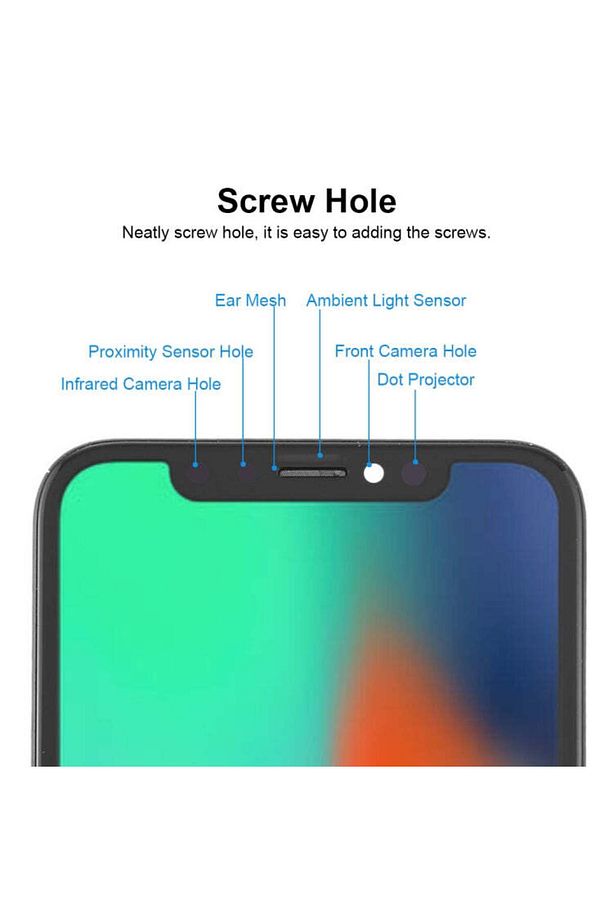 iPhone X Siyah Renk İlanı LCD EKRAN GLW +Tamir seti TAM UYUMLU - 6
