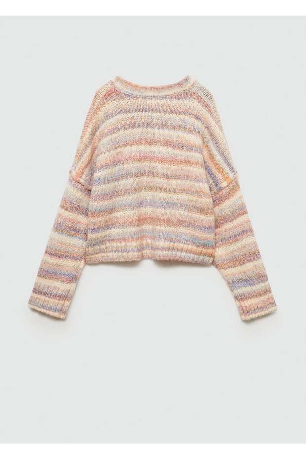 Çizgili Triko Kazak - 4