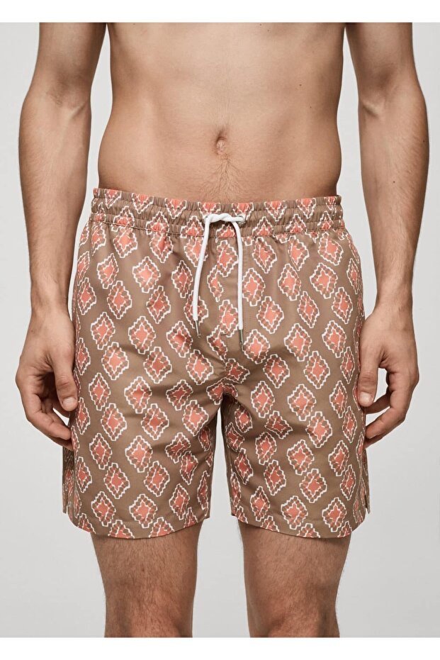 Geometrik desenli mayo - 8