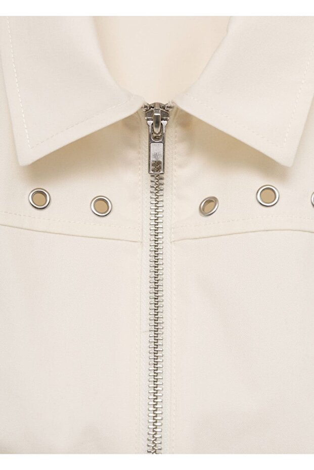 Çivili Fermuarlı Bluz - 5