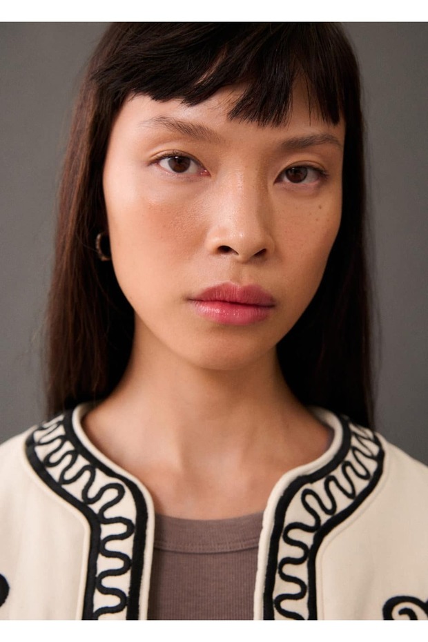 Jachetă din bumbac brodat - 7