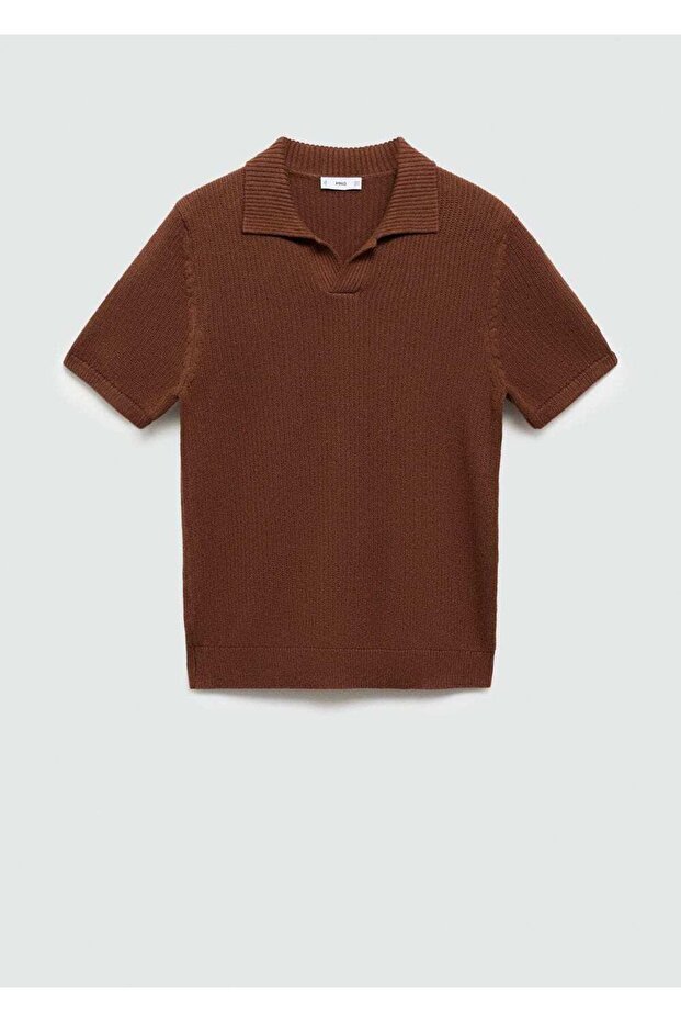 Fitilli örgü polo gömlek - 3