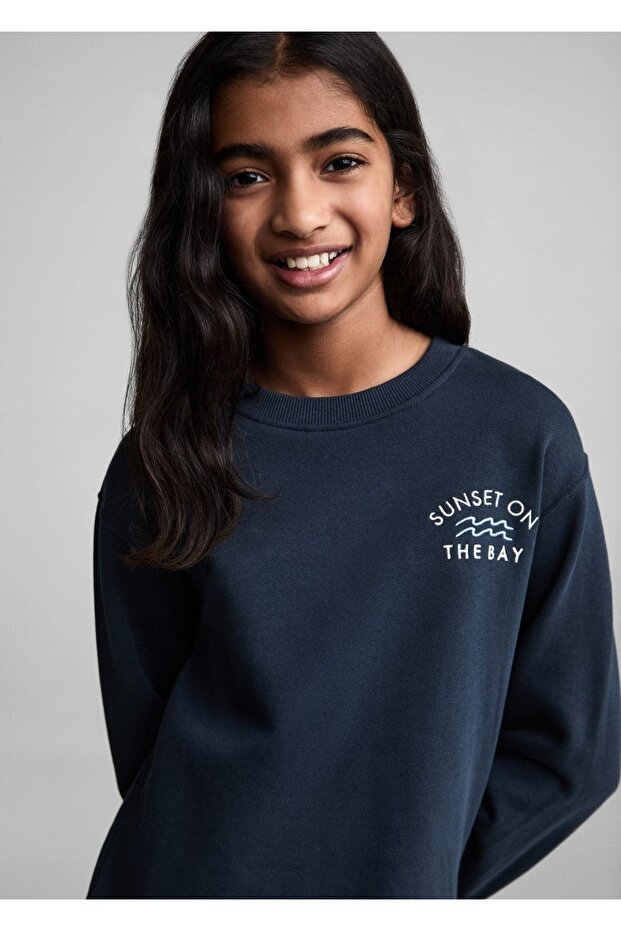 İşlemeli Sweatshirt Elbise - 5