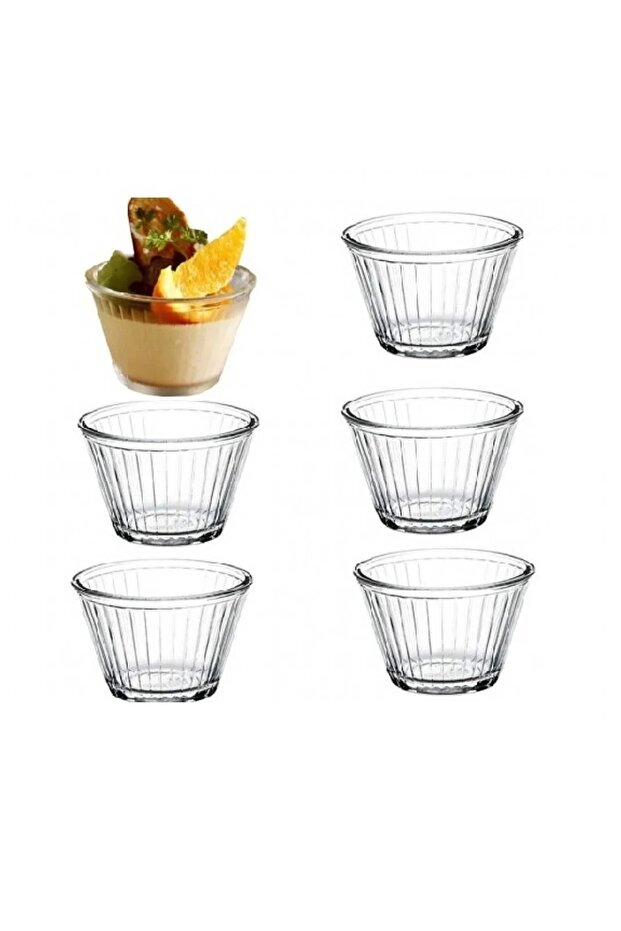 53298 cream caramel bowl container set of 6