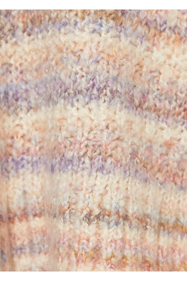 Çizgili Triko Kazak - 5