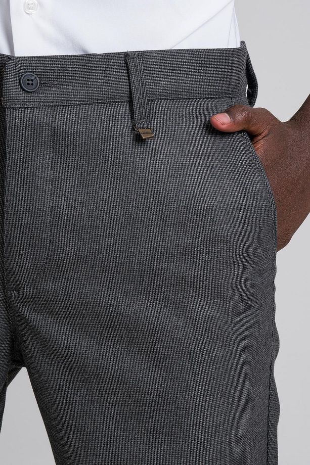 Armürlü Bitik Desenli Regular Fit Kışlık Kumaş Pantolon - 5