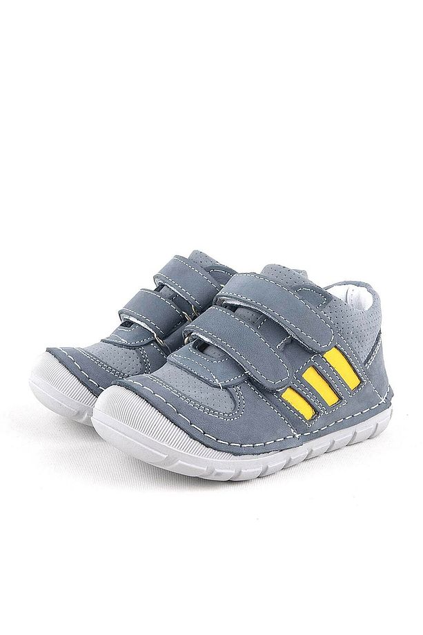Grizzy Hakiki Deri Gri Ilk Adım Unisex Bebek Ayakkabısı - 3