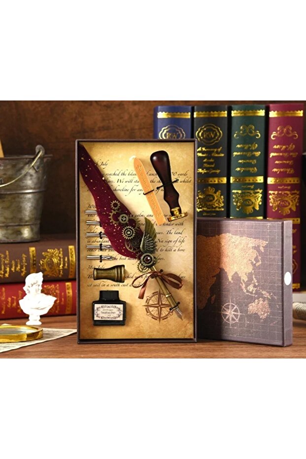 Luxury Custom Dip Pen and Inkwell Set: a Prestigious Touch of Fine Calligraphy, Stylish and Elegant Premium Gift