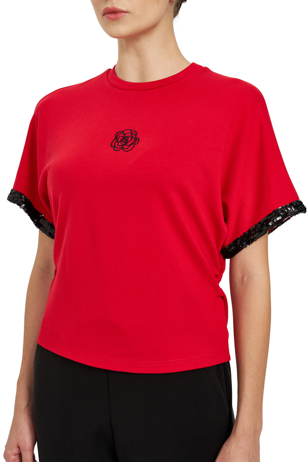 Pul Detaylı Bluz - 5