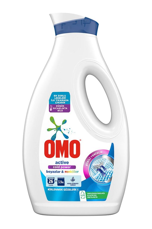 Sıvı Çamaşır Deterjanı Active Beyazlar ve Renkliler İçin 26 Yıkama 1690 Ml x 6 Adet - 4