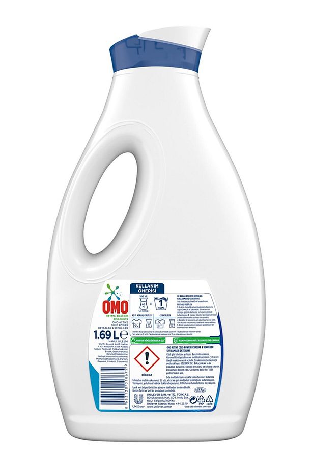 Sıvı Çamaşır Deterjanı Active Beyazlar ve Renkliler İçin 26 Yıkama 1690 Ml x 6 Adet - 2