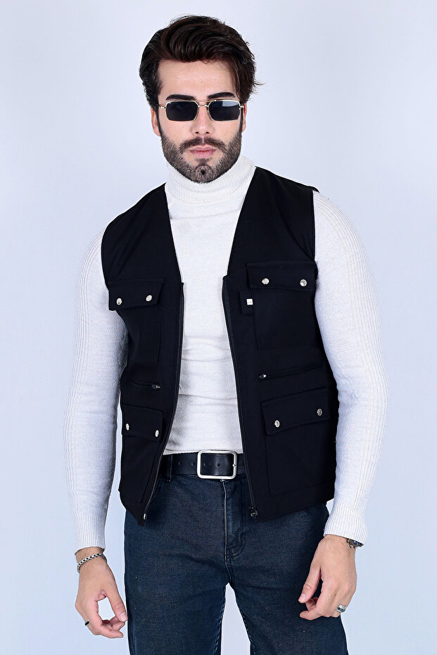 ,,Men's Summer Vest with Multiple Pockets - 5