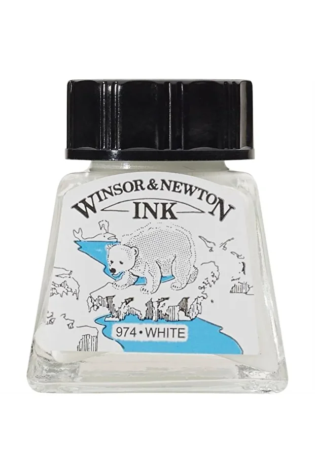 Winsor & Newton Çini Mürekkebi 14ml - White - 1