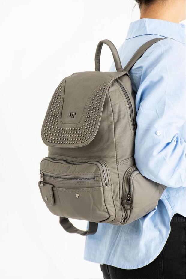 Y.S.Leather Women's Backpack - Trock, Multi-Pocket, Daily Use, 30*25 cm