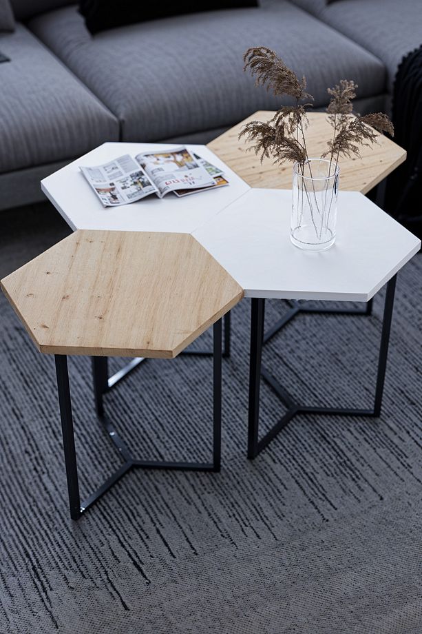 HEXA - Triad Orta Sehpa 4'lü Modül (45x45x45 Tek Modül Ölçüsü) - 1
