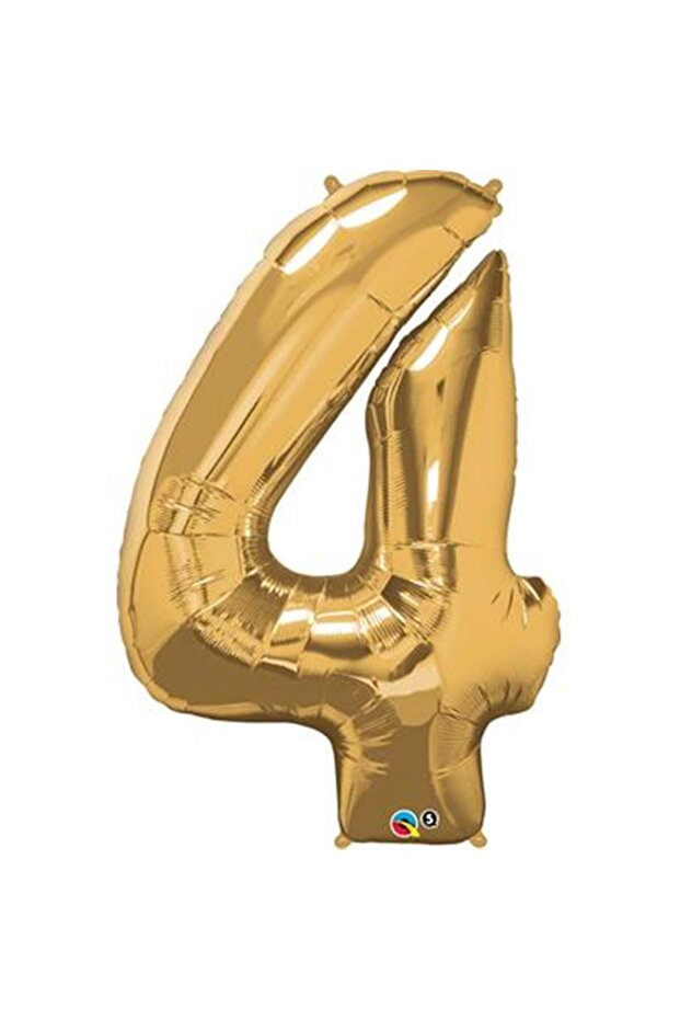 4 Gold 16 Inch Foil Balloons