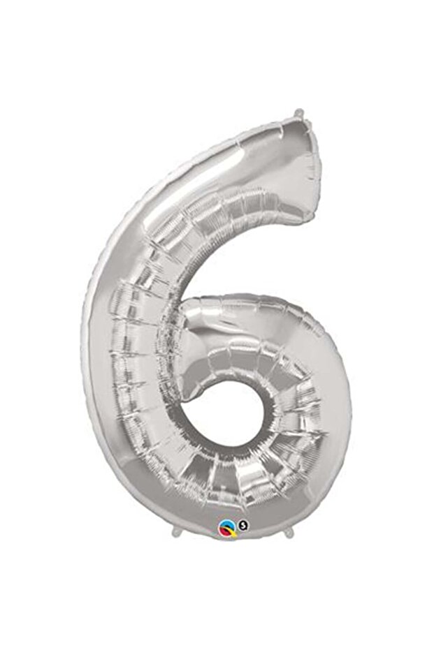 6 Silver 16 Inch Foil Balloons