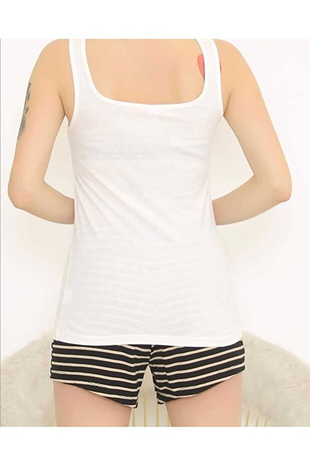 KOLSUZ ŞORTLU PİJAMA TAKIMI - 4