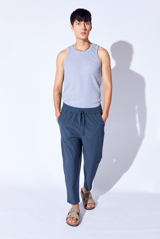Anthracite Parachute Lycra Baggy Cut Elastic Waist Comfortable Cut Men's Pantalon Jogger | Ee1000611015