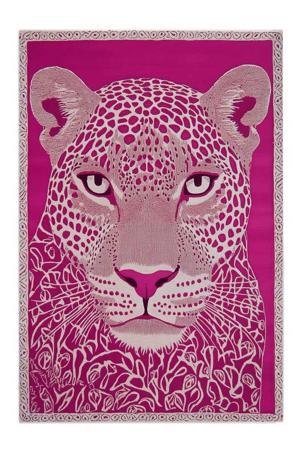 Nora 02 Pink Beige Tiger Figured Modern Woven Base Decorative Living Room Carpet