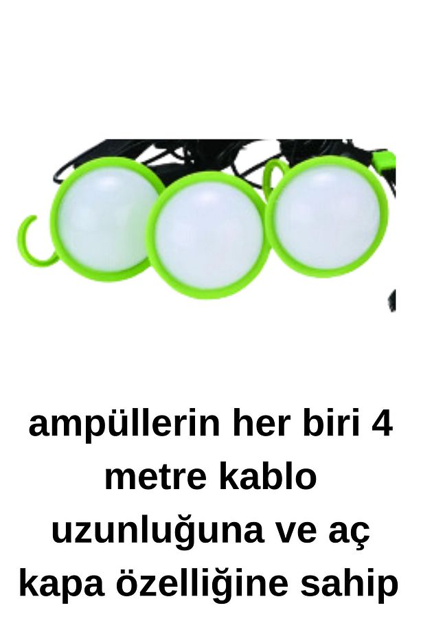 Güneş Enerjili Solar Şarjlı Çadır Kamp Aydınlatma Fener Seti çok foksiyonlu - 5