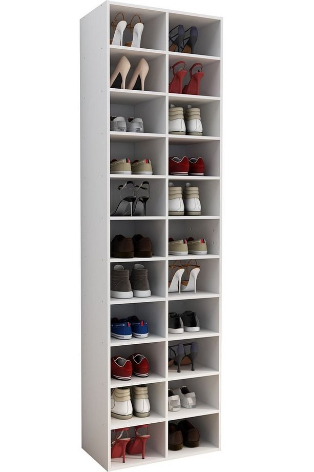 Beyaz Ayakkabılık, %100 Mdf Ayakkabı Dolabı, Ayakkabılık Rafı, 22 Raflı Ayakkabılık - 2