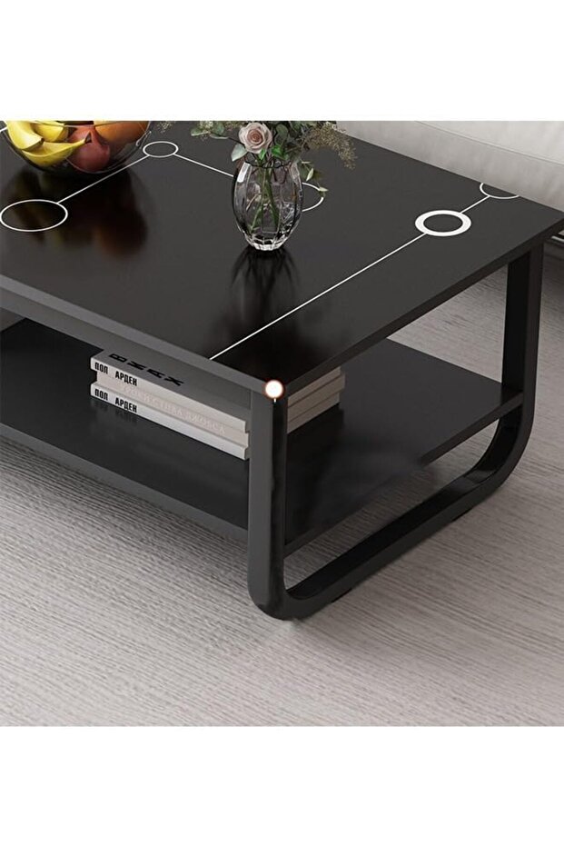 طاولة قهوة متعددة الوظائف مكونة من طبقتين - 7