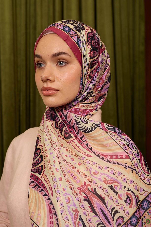 Marrakech Koleksiyon Soft Şal Şeftali Kırmızı 3047-09 - 3