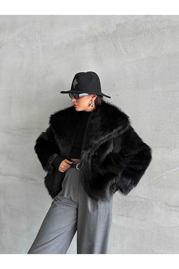 Premium γούνα με επένδυση από πέτρα - 3
