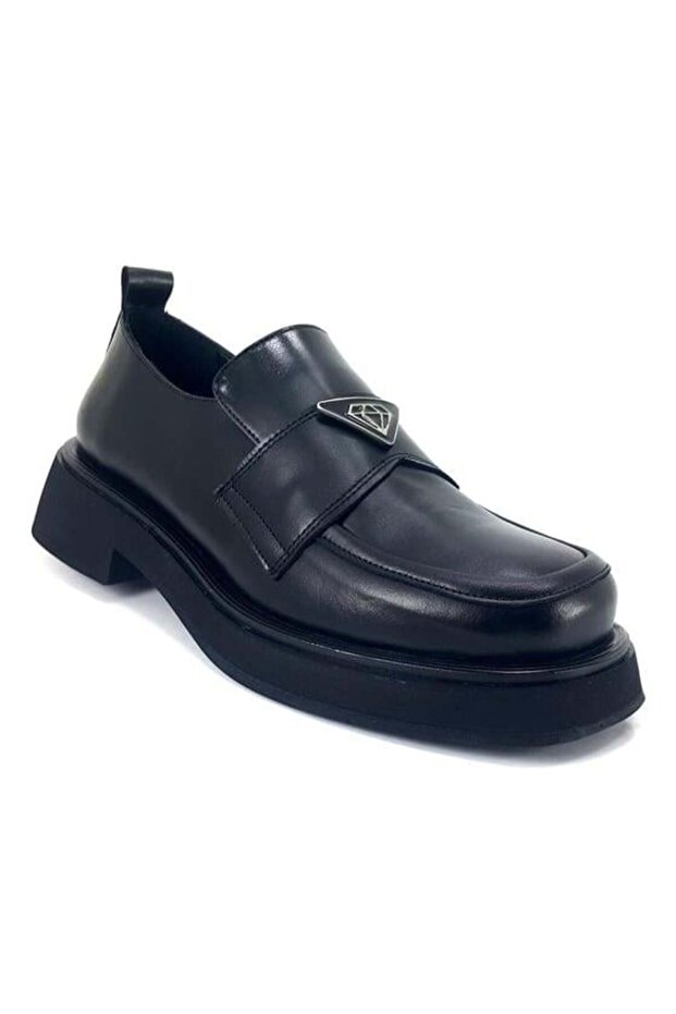 10553 Genuine Leather Casual Shoes-Black