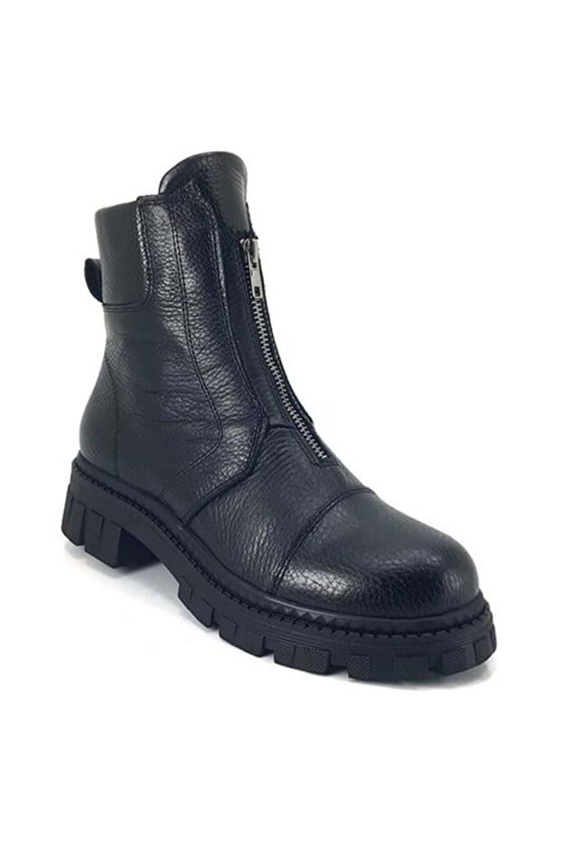 10041 Hakiki Deri Günlük Bot-Siyah - 1
