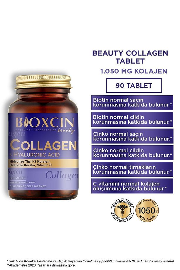 Beauty Collagen Tablet 3 Al 2 Öde - Tip1 Tip 3 Hidrolize Kolajen - 5