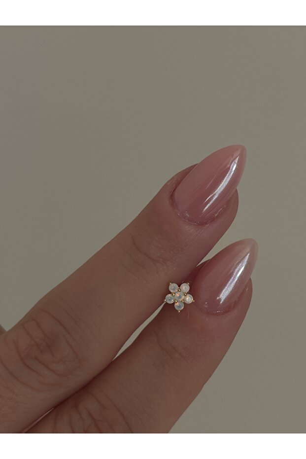Ay Taşlı Çiçek Piercing - 1