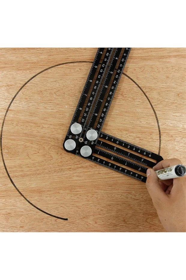 Tilter - Ruler Tile Hole Locator, Slide Folding Measuring Protractor Template Ruler - 6