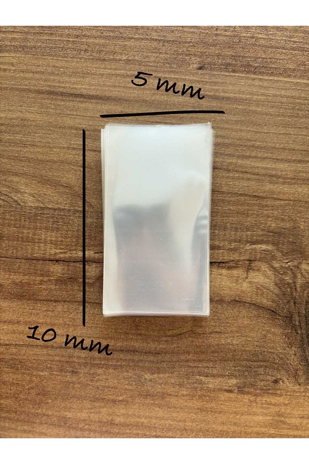 5x10 Cm Mini Şeffaf Jelatin Poşet Bantsız Düz 50 Adet - 3